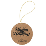 Ornament Laserable Leatherette Circle