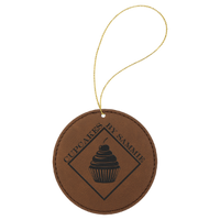 Ornament Laserable Leatherette Circle