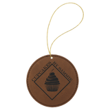 Ornament Laserable Leatherette Circle