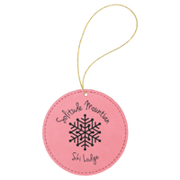 Ornament Laserable Leatherette Circle