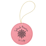 Ornament Laserable Leatherette Circle