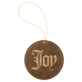 Ornament Laserable Leatherette Circle