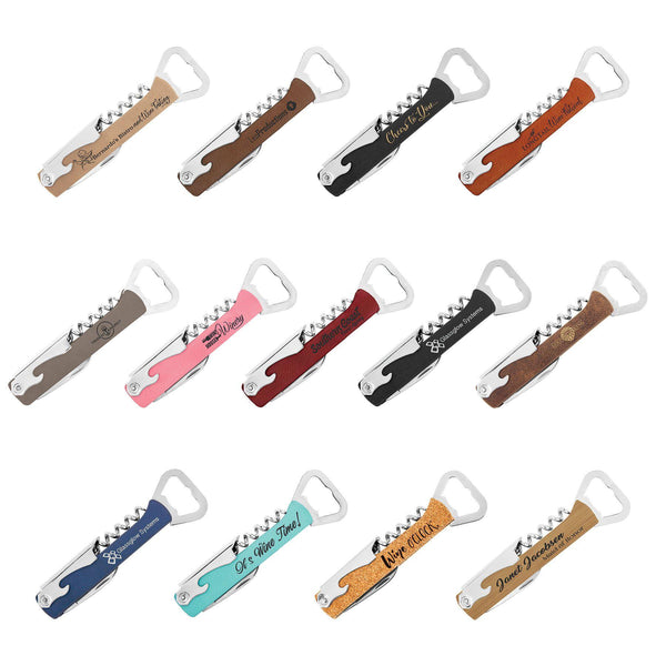 Corkscrew Wine Bottle Opener Laserable Leatherette - Create With 614