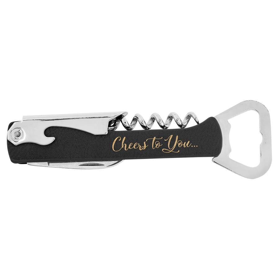 Corkscrew Wine Bottle Opener Laserable Leatherette - Create With 614