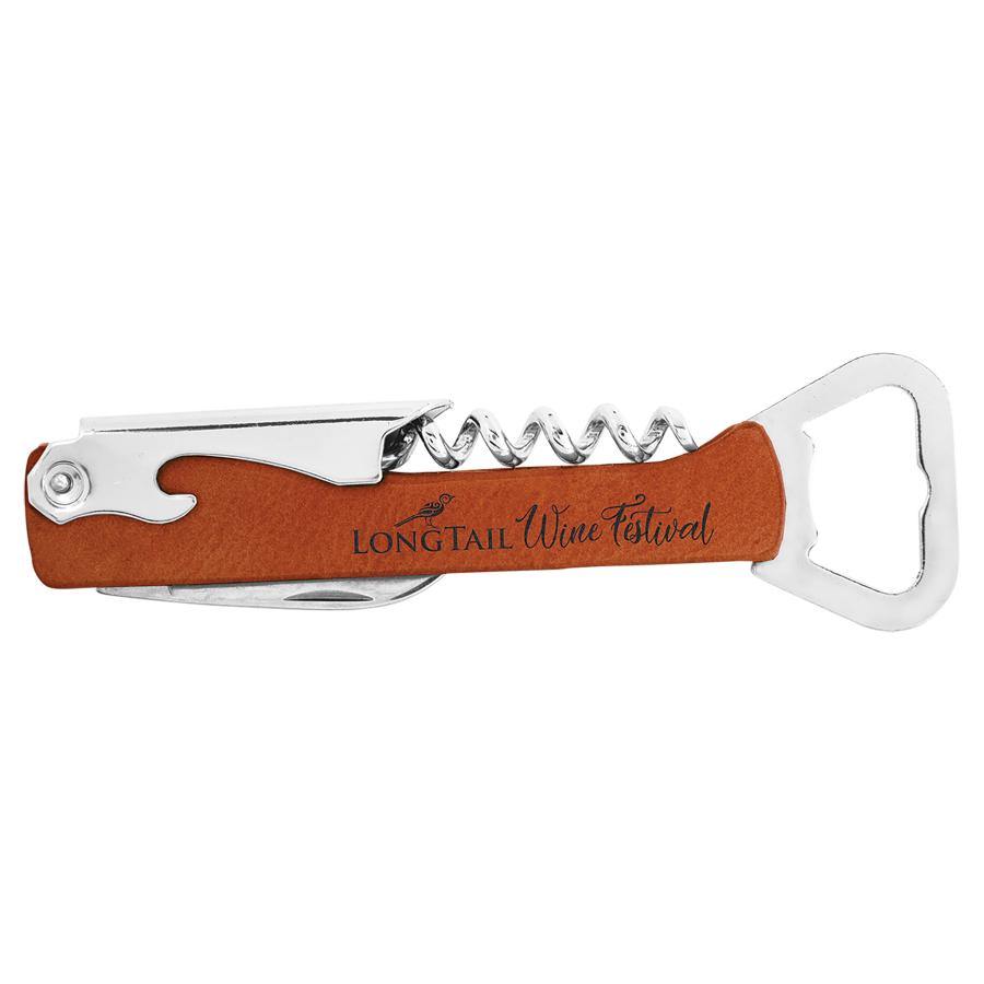 Corkscrew Wine Bottle Opener Laserable Leatherette - Create With 614