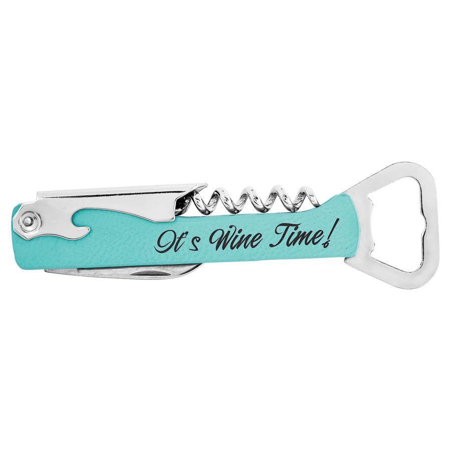 Corkscrew Wine Bottle Opener Laserable Leatherette - Create With 614