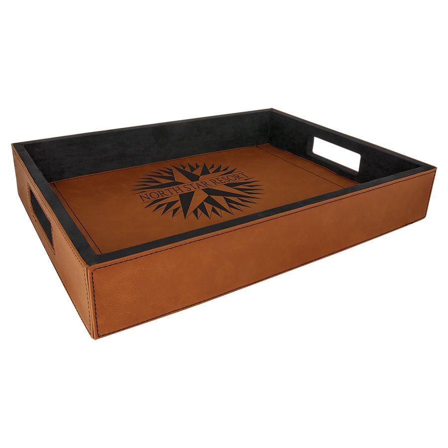 Laserable Leatherette Serving Tray Rawhide - Create With 614