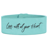 Cuff Bracelet Laserable Leatherette 9 1/2" x 1"