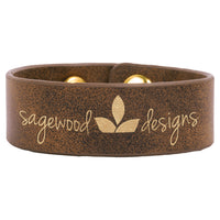 Cuff Bracelet Laserable Leatherette 9 1/2" x 1"