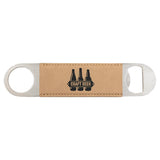 Bottle Opener with Laserable Leatherette Grip - Create With 614