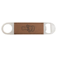 Bottle Opener with Laserable Leatherette Grip - Create With 614
