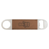 Bottle Opener with Laserable Leatherette Grip - Create With 614