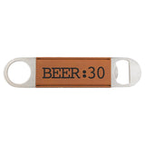 Bottle Opener with Laserable Leatherette Grip - Create With 614