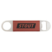 Bottle Opener with Laserable Leatherette Grip - Create With 614