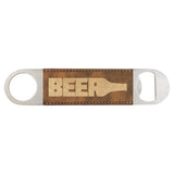 Bottle Opener with Laserable Leatherette Grip - Create With 614