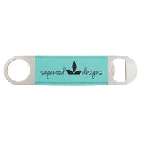 Bottle Opener with Laserable Leatherette Grip - Create With 614