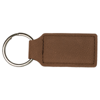 Keychain Rectangle Laserable Leatherette