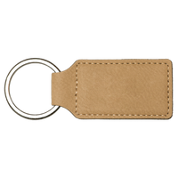 Keychain Rectangle Laserable Leatherette