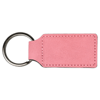 Keychain Rectangle Laserable Leatherette