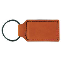 Keychain Rectangle Laserable Leatherette