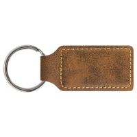 Keychain Rectangle Laserable Leatherette