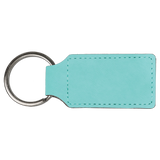 Keychain Rectangle Laserable Leatherette