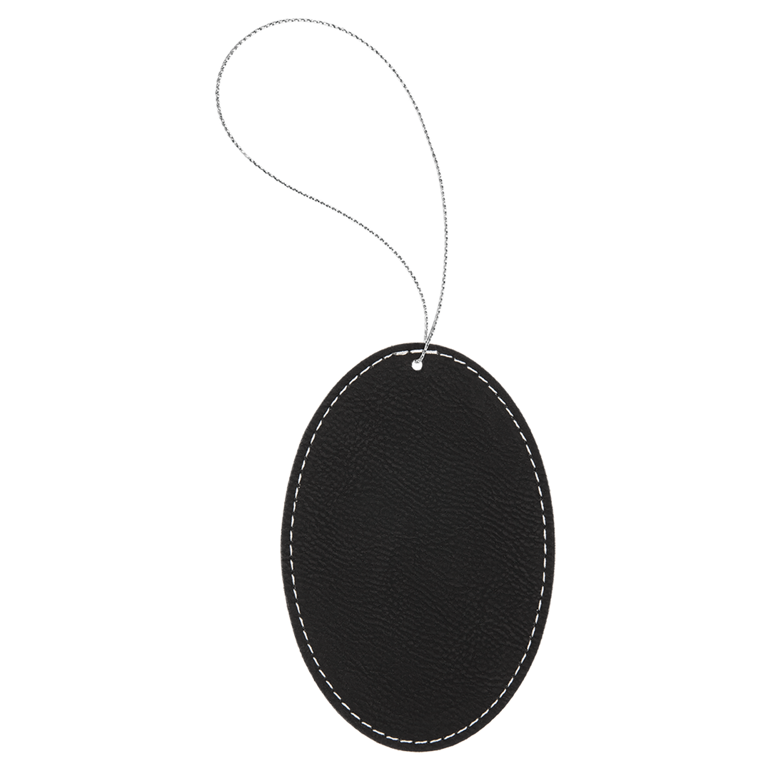 Ornament Laserable Leatherette Oval