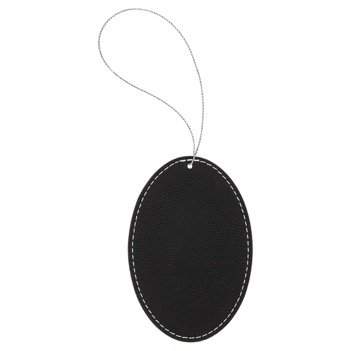 Ornament Laserable Leatherette Oval