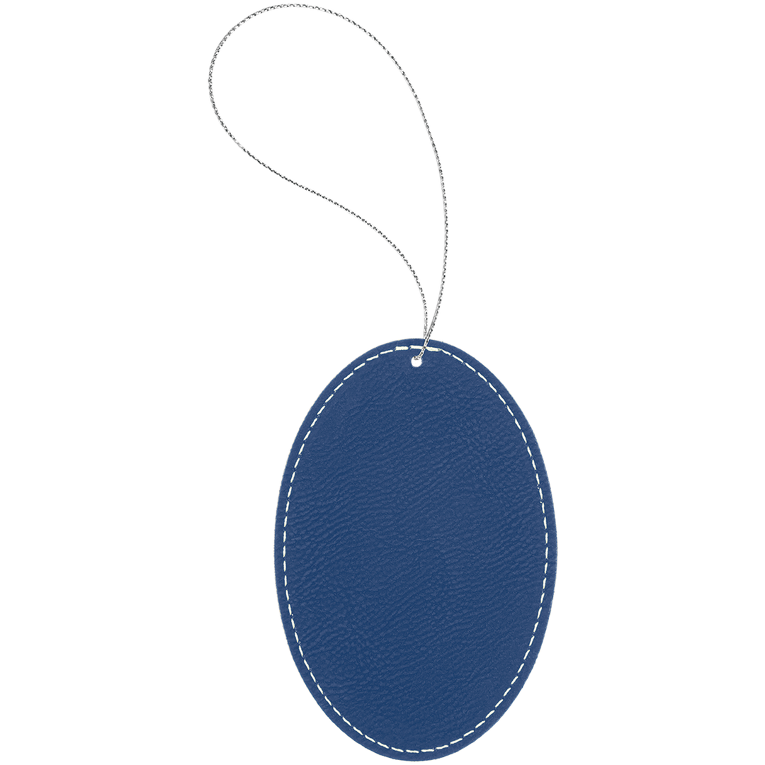 Ornament Laserable Leatherette Oval