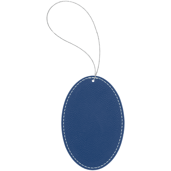 Ornament Laserable Leatherette Oval
