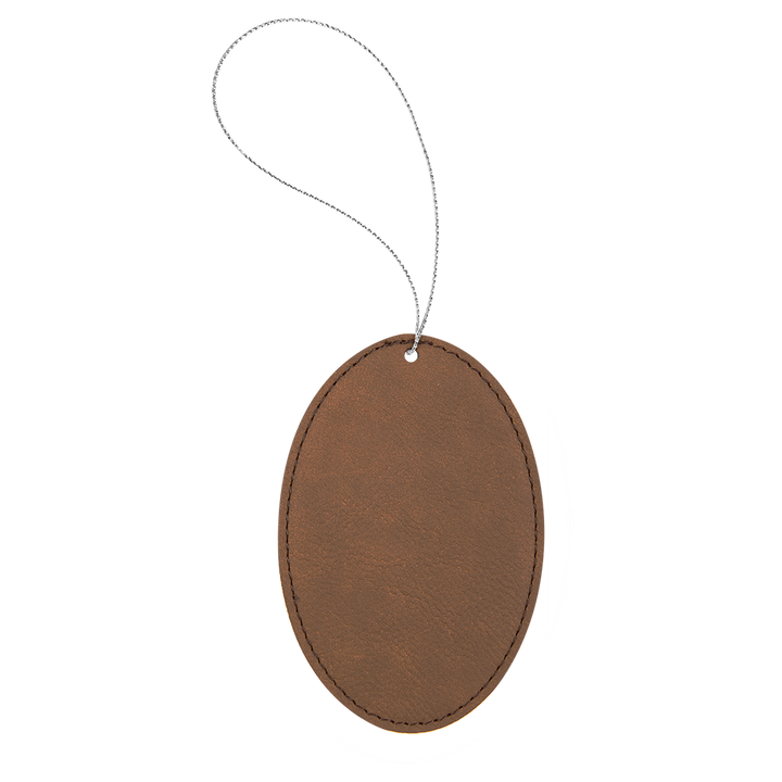 Ornament Laserable Leatherette Oval