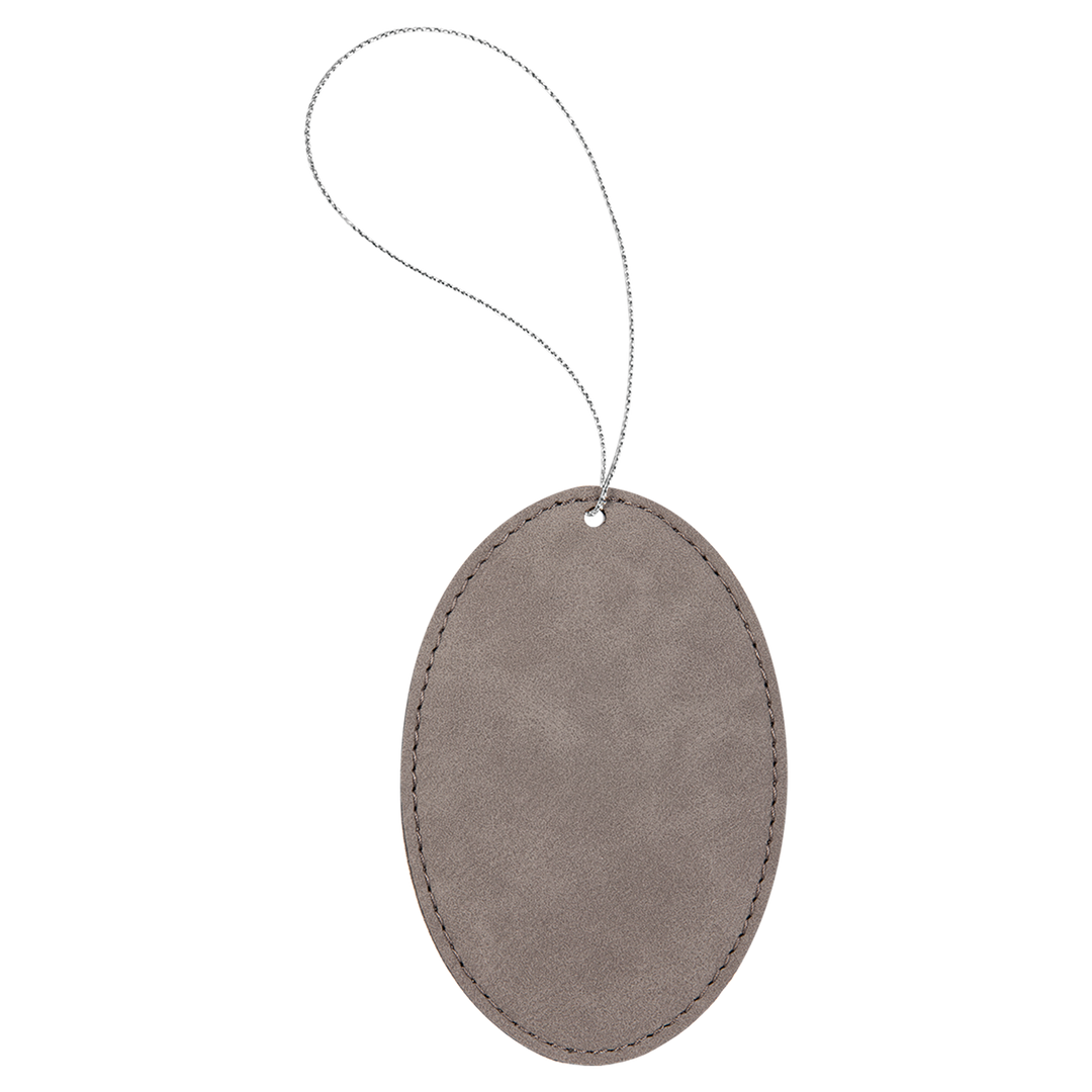 Ornament Laserable Leatherette Oval