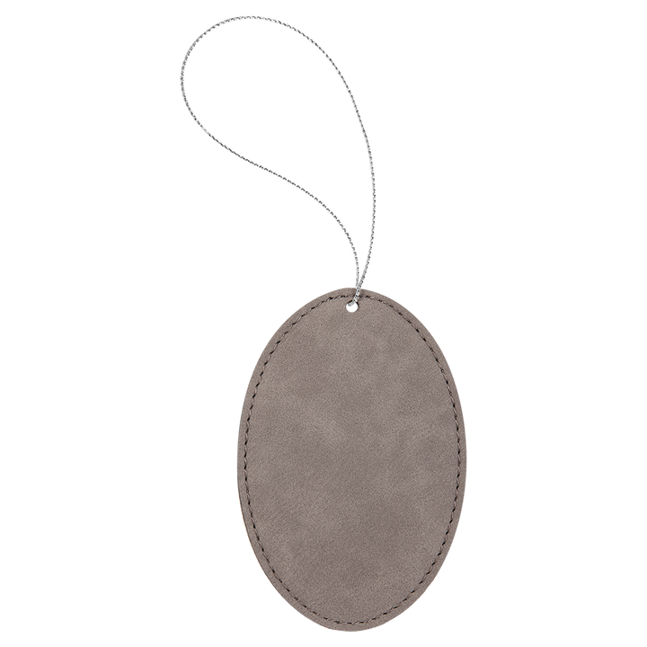 Ornament Laserable Leatherette Oval