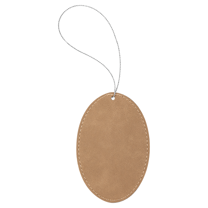 Ornament Laserable Leatherette Oval