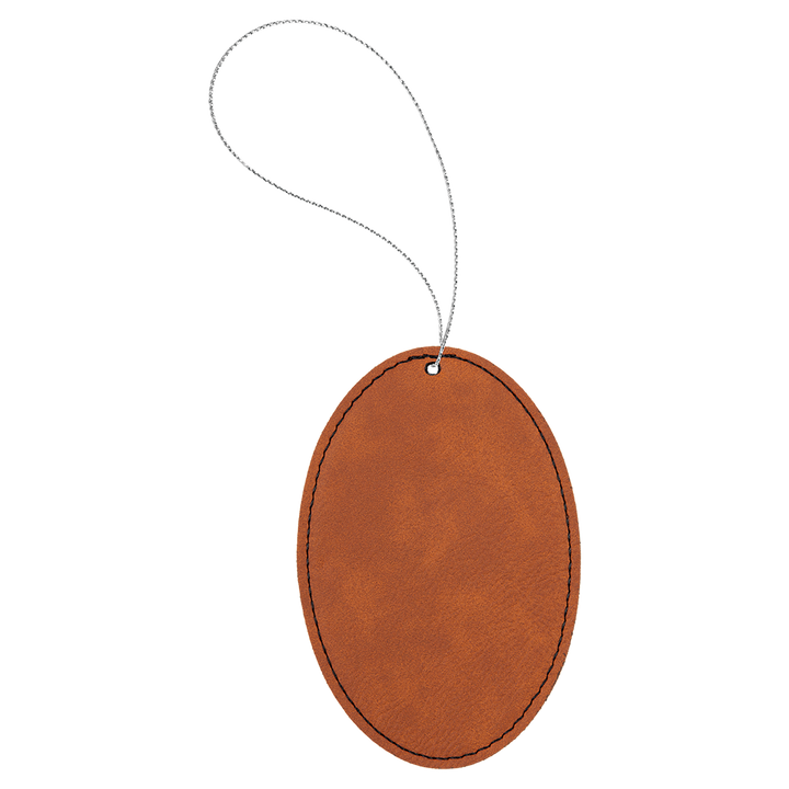 Ornament Laserable Leatherette Oval