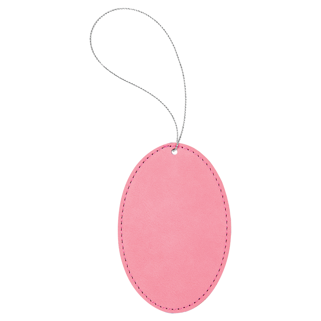 Ornament Laserable Leatherette Oval