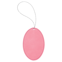 Ornament Laserable Leatherette Oval