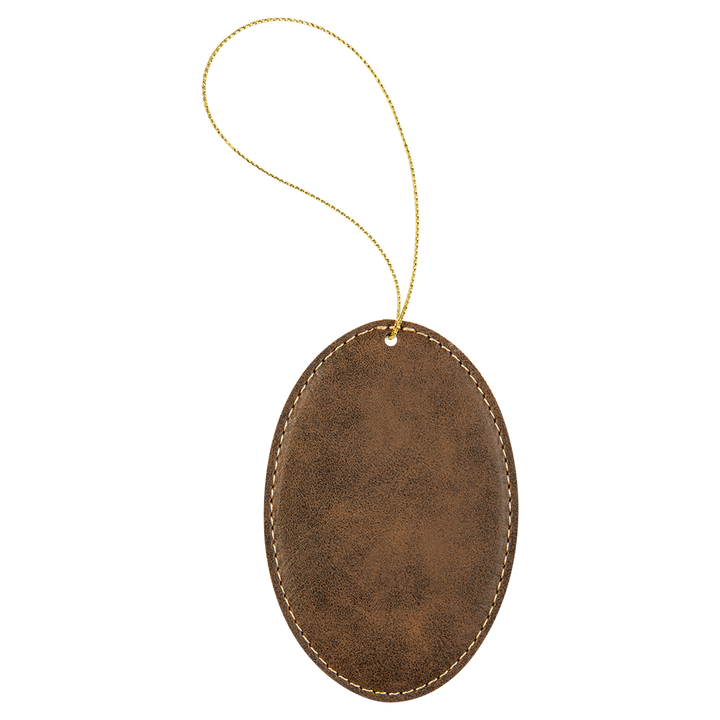 Ornament Laserable Leatherette Oval