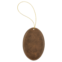 Ornament Laserable Leatherette Oval