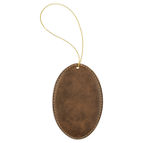 Ornament Laserable Leatherette Oval