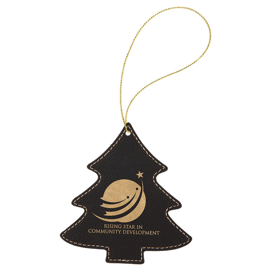 Ornament Laserable Leatherette Tree