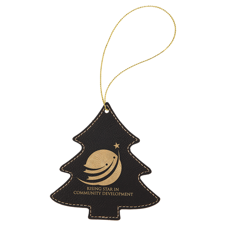 Ornament Laserable Leatherette Tree