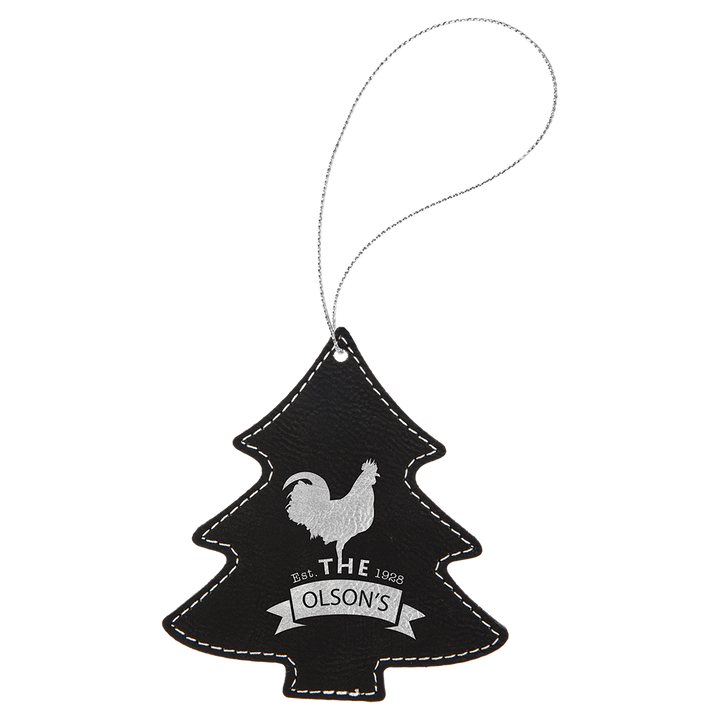 Ornament Laserable Leatherette Tree