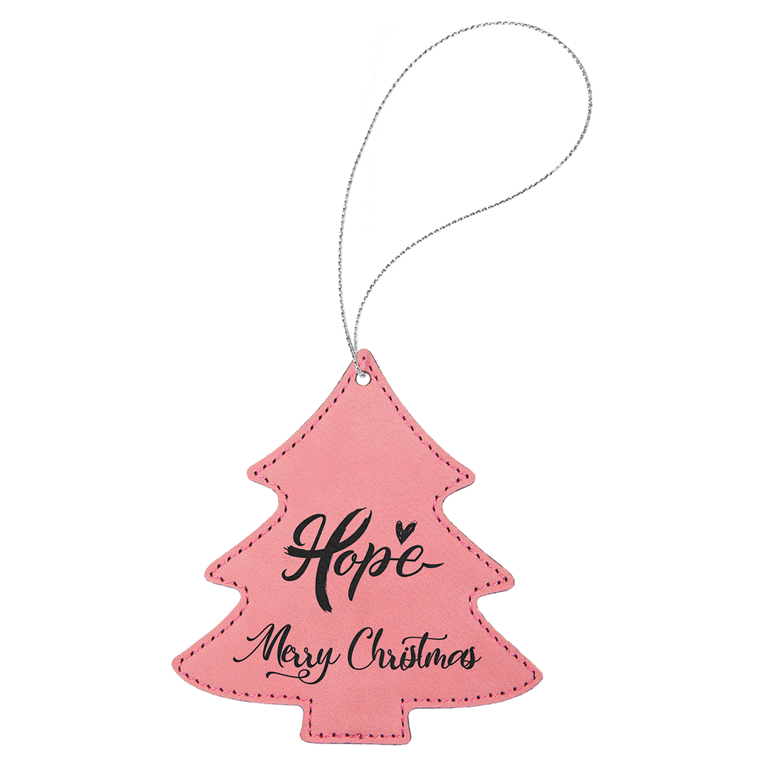 Ornament Laserable Leatherette Tree