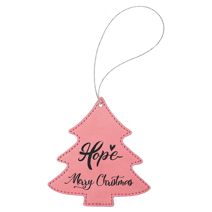 Ornament Laserable Leatherette Tree