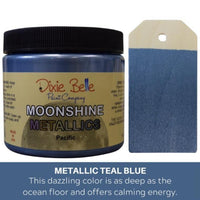 Shop Dixie Belle Moonshine Metallics Pacific - stunning metallic blue paint for furniture and crafts