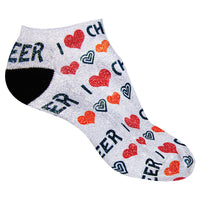 Sublimation Shimmer Socks - Adult No Show (1 Pair)
