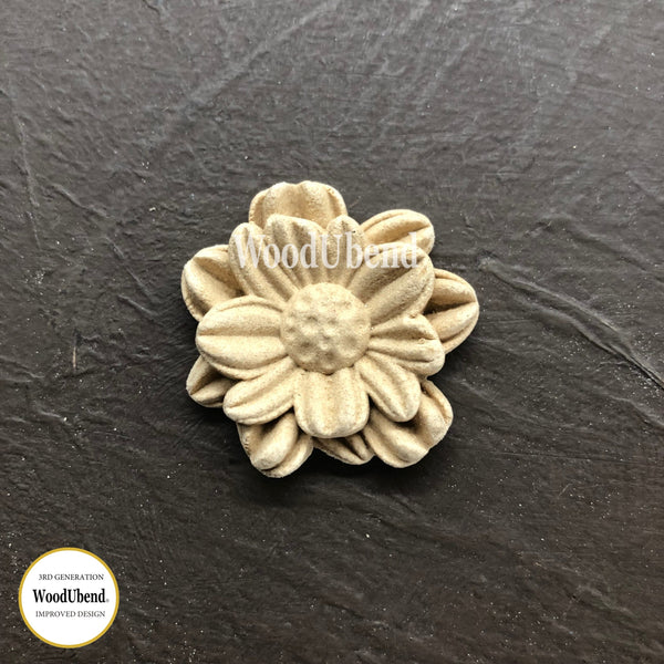 WoodUBend Medium Petalled Flowers (5 pack)