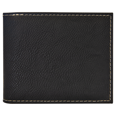 Wallet w/Strap, Laserable Leatherette Pink/Black