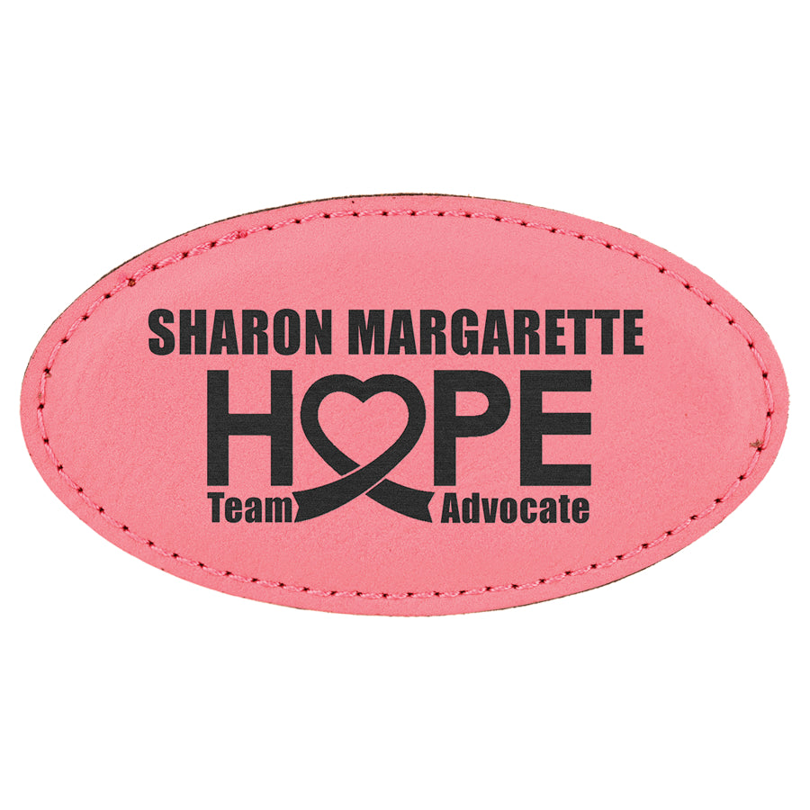 Name Tag Blank Laserable Leatherette Oval with Magnet 3 1/4" x 1 3/4"